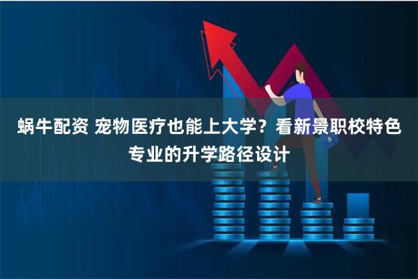 蜗牛配资 宠物医疗也能上大学？看新景职校特色专业的升学路径设计